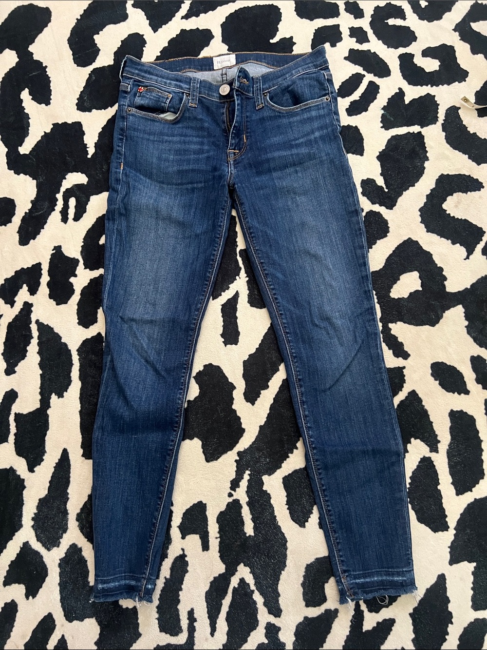 Hudson Jeans Women's Low-Rise Dark Blue Skinny Jeans Ankle Jeans